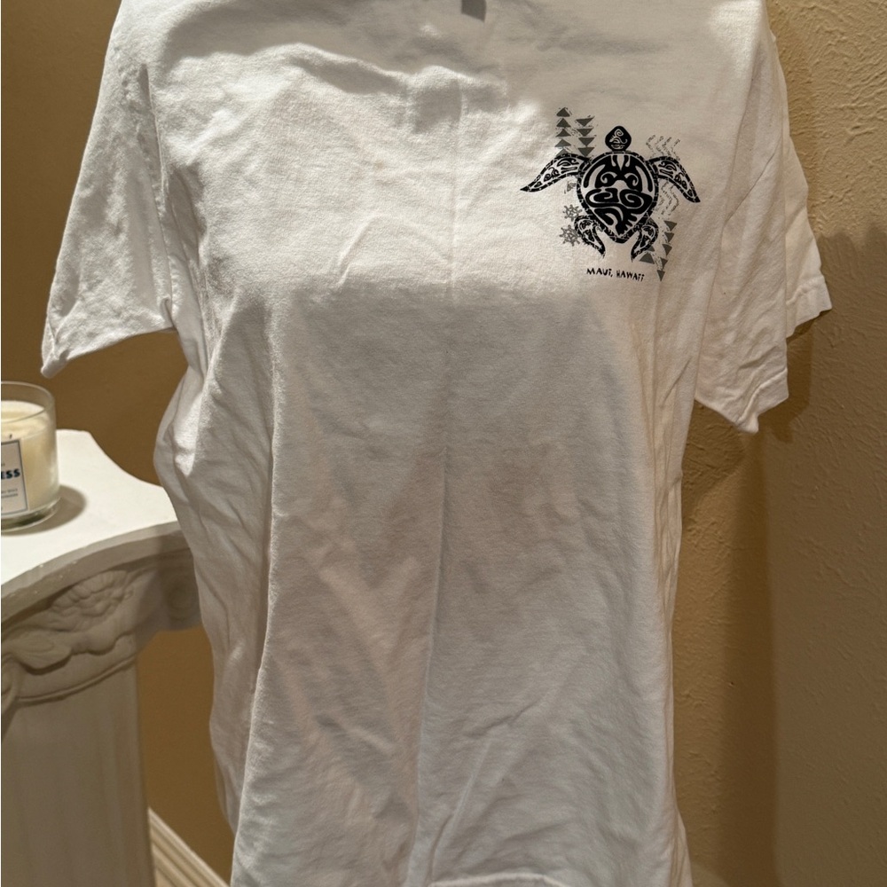 Alstyle White Turtle Graphic Men's Tee